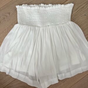 White Flowy Shorts